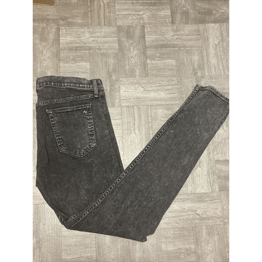 BLACK ACID RAG & BONE FIT 1 JEAN M1223K502ACB Made In USA Denim Jeans 36